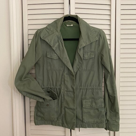 Ecote Urban Outfitters Green Canvas Utility Military Chore Coat Jacket Size XS - Picture 2 of 6